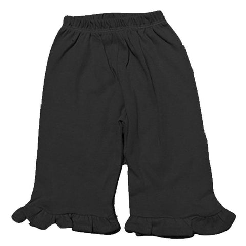 Black Ruffle Bottom Pants