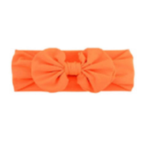 Fluorescent Orange Ruffle Bow Headband