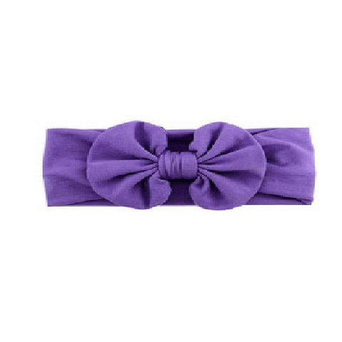 Purple Ruffle Bow Headband